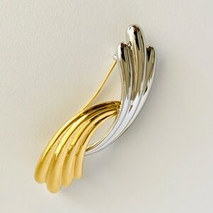 Balmain Vintage Gold and Silver Brooch